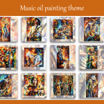 Music oil painting theme-02